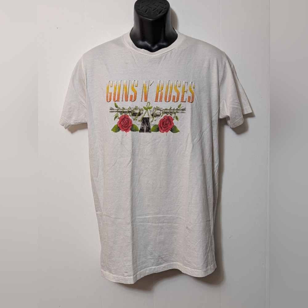 Women's Garage Guns N Roses White Graphic T Shirt Oversized Size Small